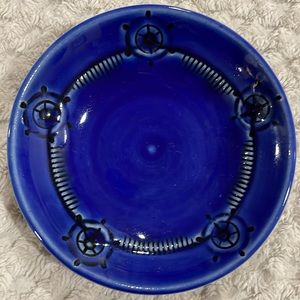 Art Pottery Nautical Ship Wheel Soap Trinket Dish